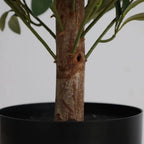 2 Pieces 51in(4.3ft) Artificial Cone Topiary Olive Trees momoplant