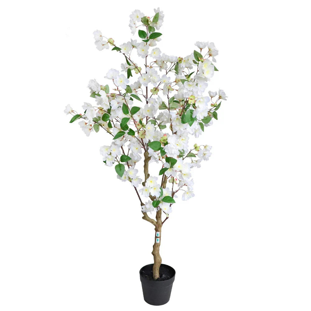 50in(4.2ft) Artificial White Cherry Blossom Tree momoplant