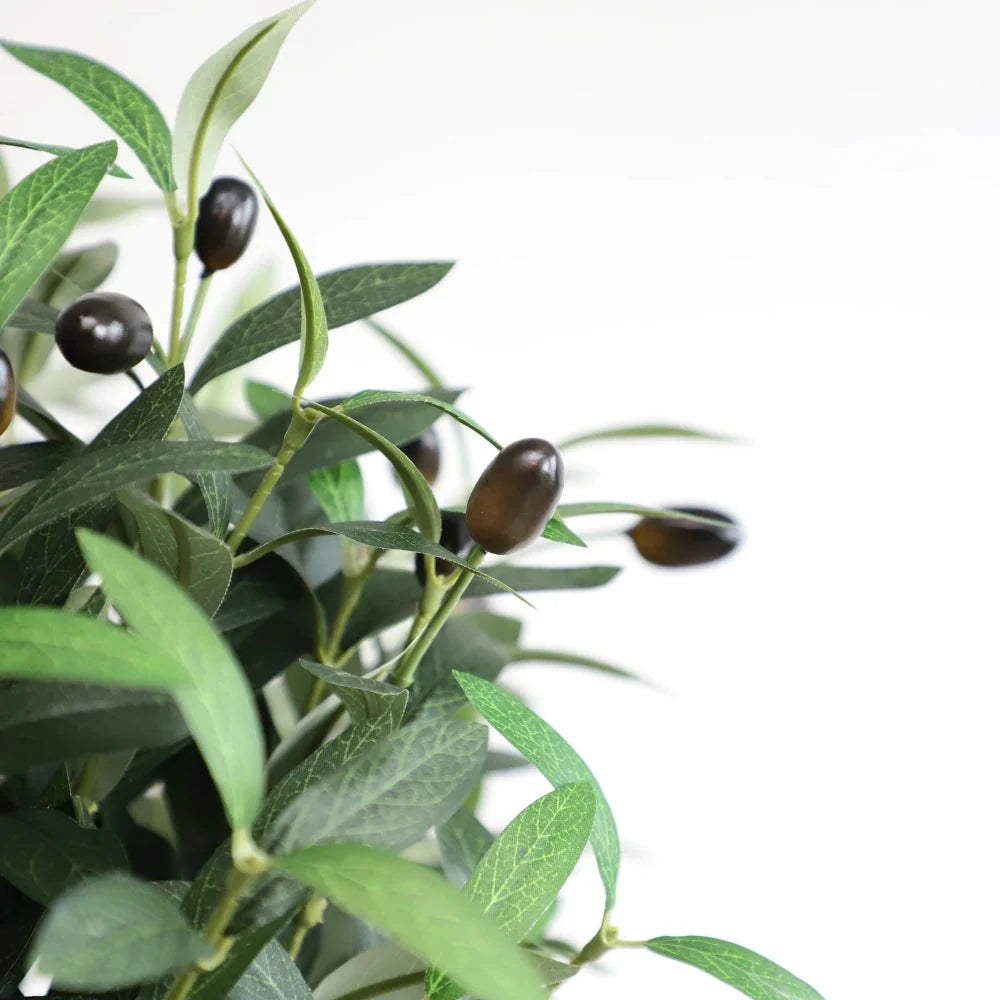 2 Pieces 47in(4ft) Artificial Topiary Olive Triple Ball Trees momoplant