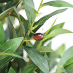 2 Pieces 35in(3ft) Artificial Cone Topiary Olive Trees momoplant