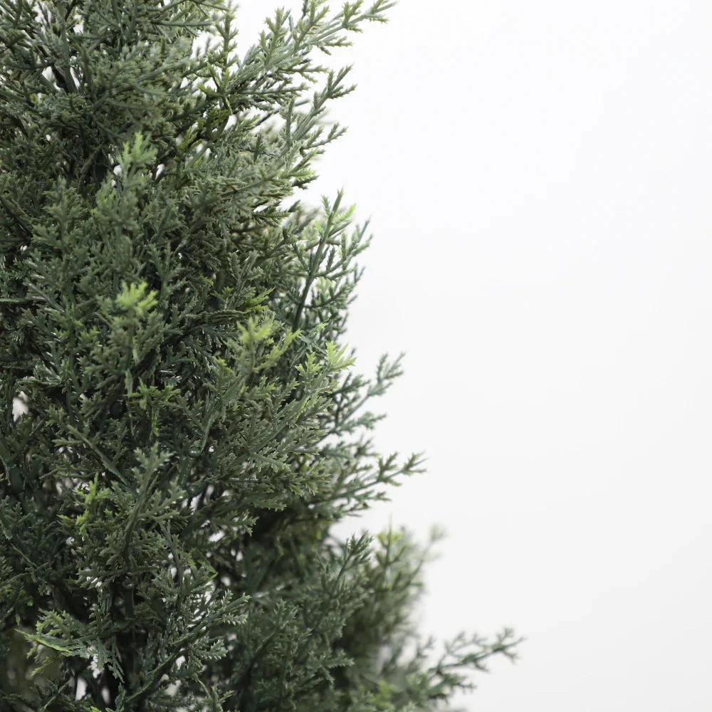 2 Pieces 37in(3.1ft) Artificial Topiary Cedar Trees momoplant