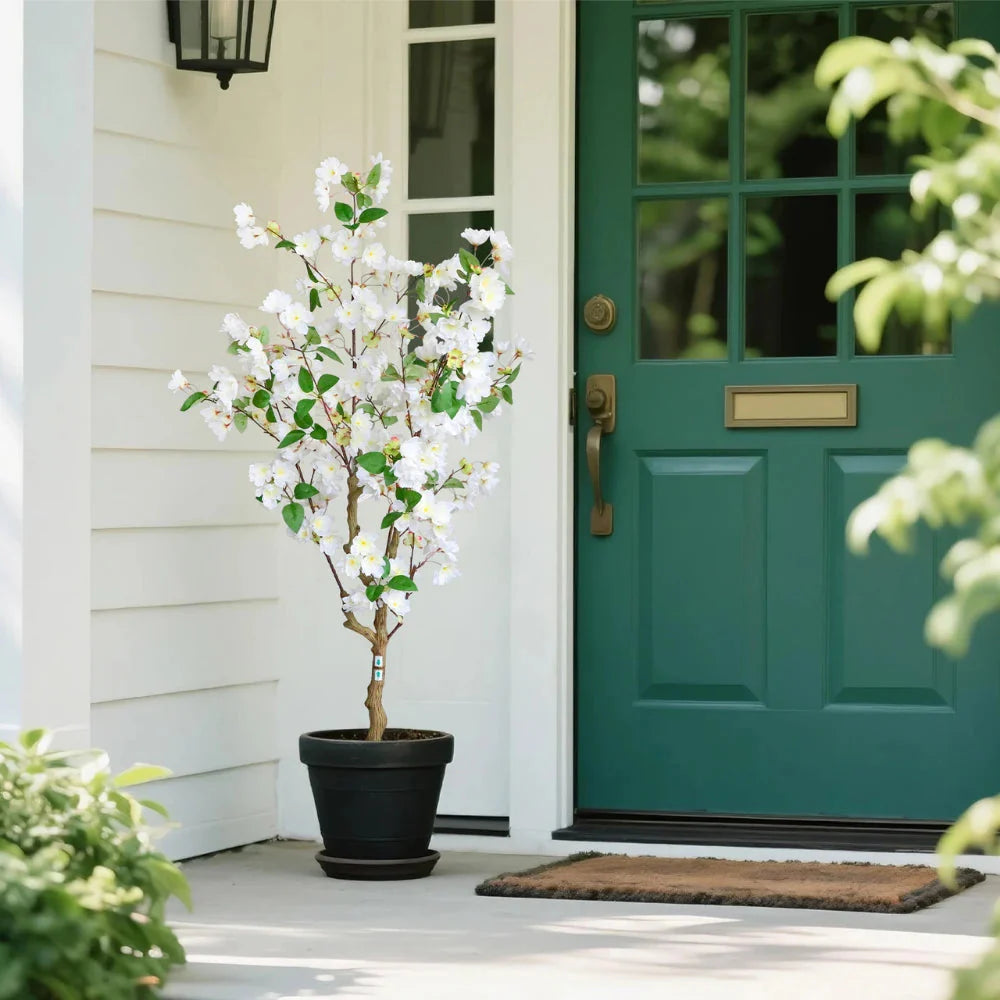 50in(4.2ft) Artificial White Cherry Blossom Tree momoplant