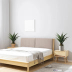 27 inch artificial snake plant on bedroom nightstand adding greenery for calm natural atmosphere