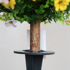 2 Pieces 23in(2ft) Artificial White Yellow Mums Flower Ball momoplant