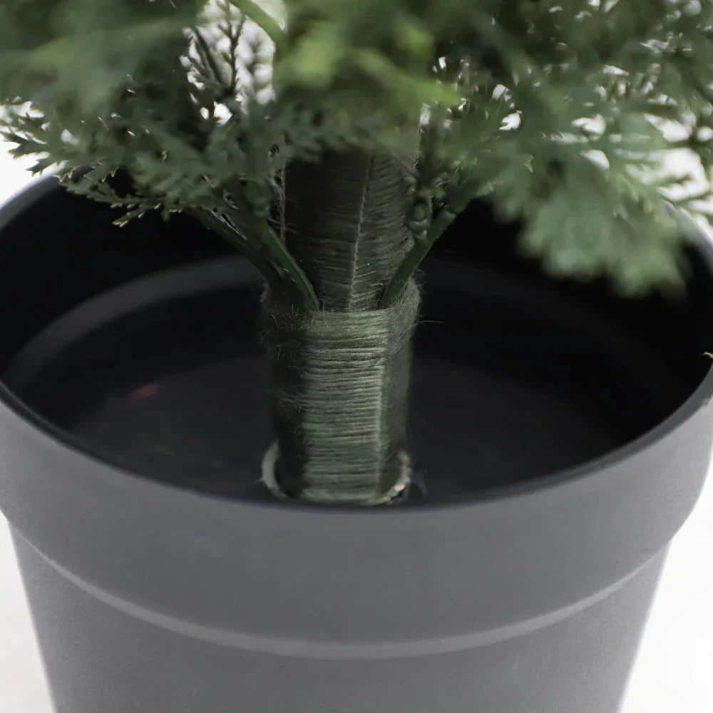 2 Pieces 37in(3.1ft) Artificial Topiary Cedar Trees momoplant