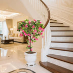 detailed view of artificial bougainvillea bracts with magenta color, subtle veining, and tiny white true flowers at center