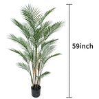 2-Pack 59" Artificial Areca Palm – Lush Faux Palms, Zero Maintenance