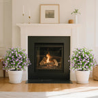 2-Pack 65cm Artificial Lavender Spikes – Lifelike Purple Faux Flowers for Garden, Patio & Outdoor Decor