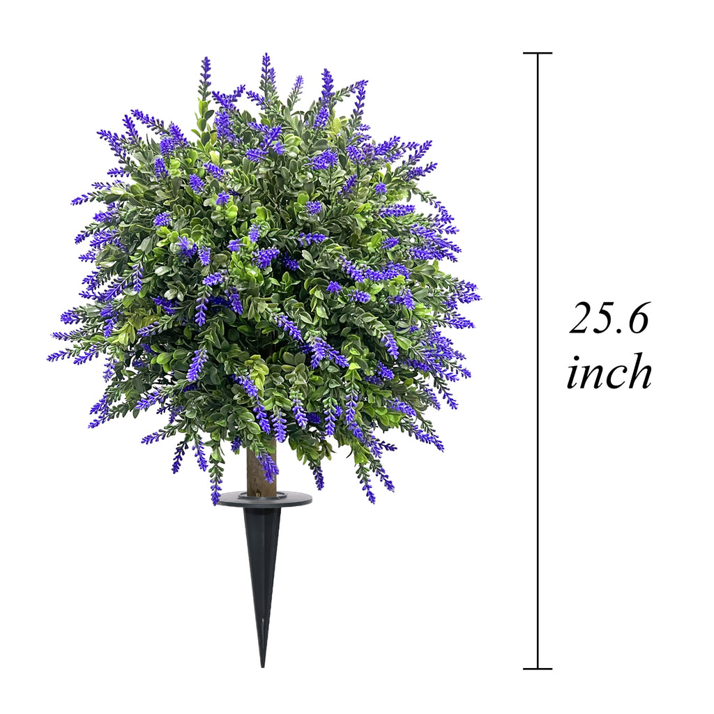 2-Pack 60cm Artificial Lavender Spike Stakes|artificial lavender spikes|stake-in-ground