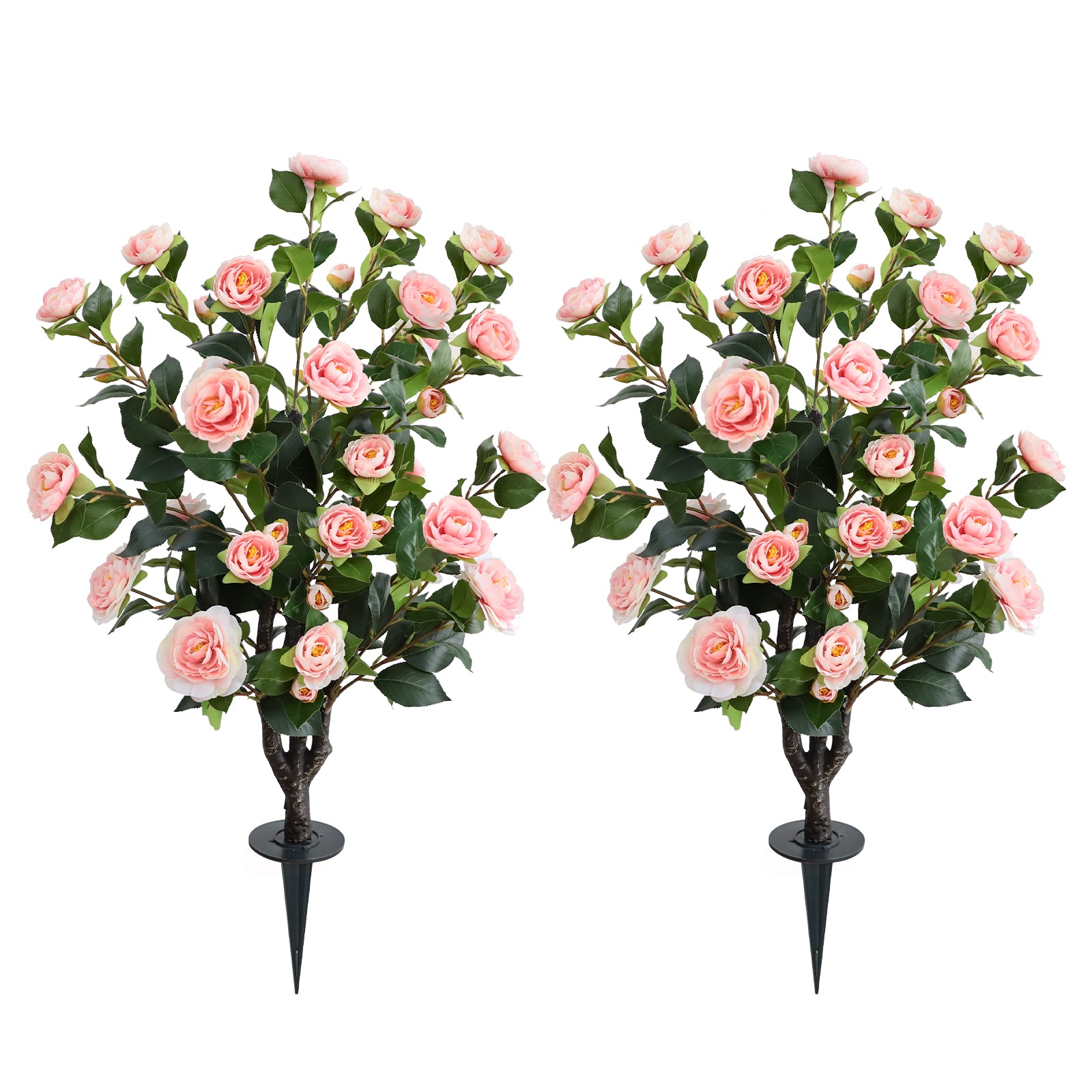 95cm pink camellia flower spike artificial outdoor