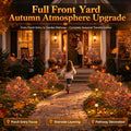 2-Pack 60cm Halloween Pumpkin & Orange Flower Yard Stakes