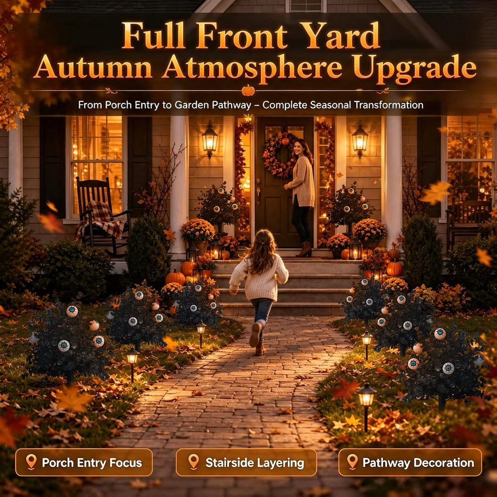 2-Pack 60cm Halloween Pumpkin Yard Stakes | Outdoor Fall Decorations | Weatherproof & UV-Resistant