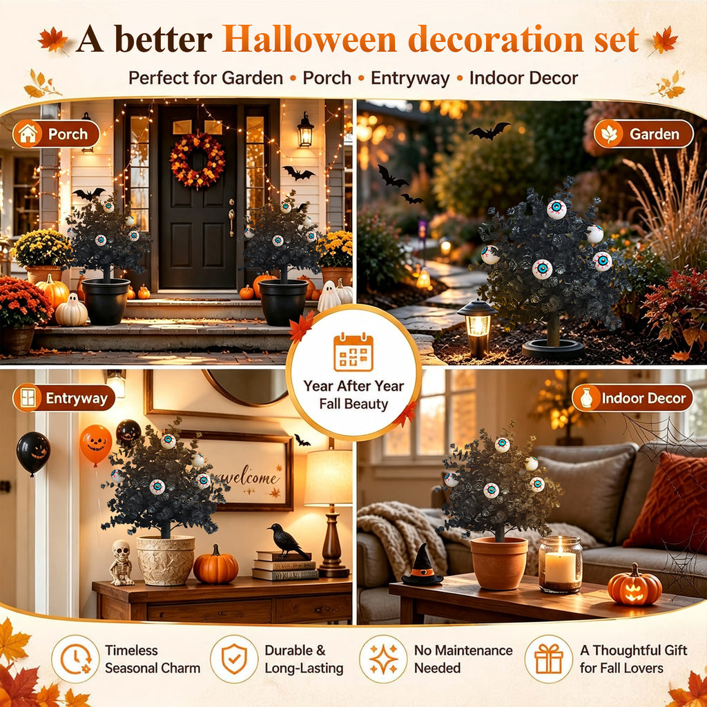 2-Pack 60cm Halloween Pumpkin Yard Stakes | Outdoor Fall Decorations | Weatherproof & UV-Resistant