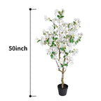 50in(4.2ft) Artificial White Cherry Blossom Tree momoplant