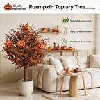 2-Pack Halloween Yard Stakes – Pumpkin & Eyeball Flower Spikes | Outdoor Fall Decorations | Weatherproof & UV-Resistant