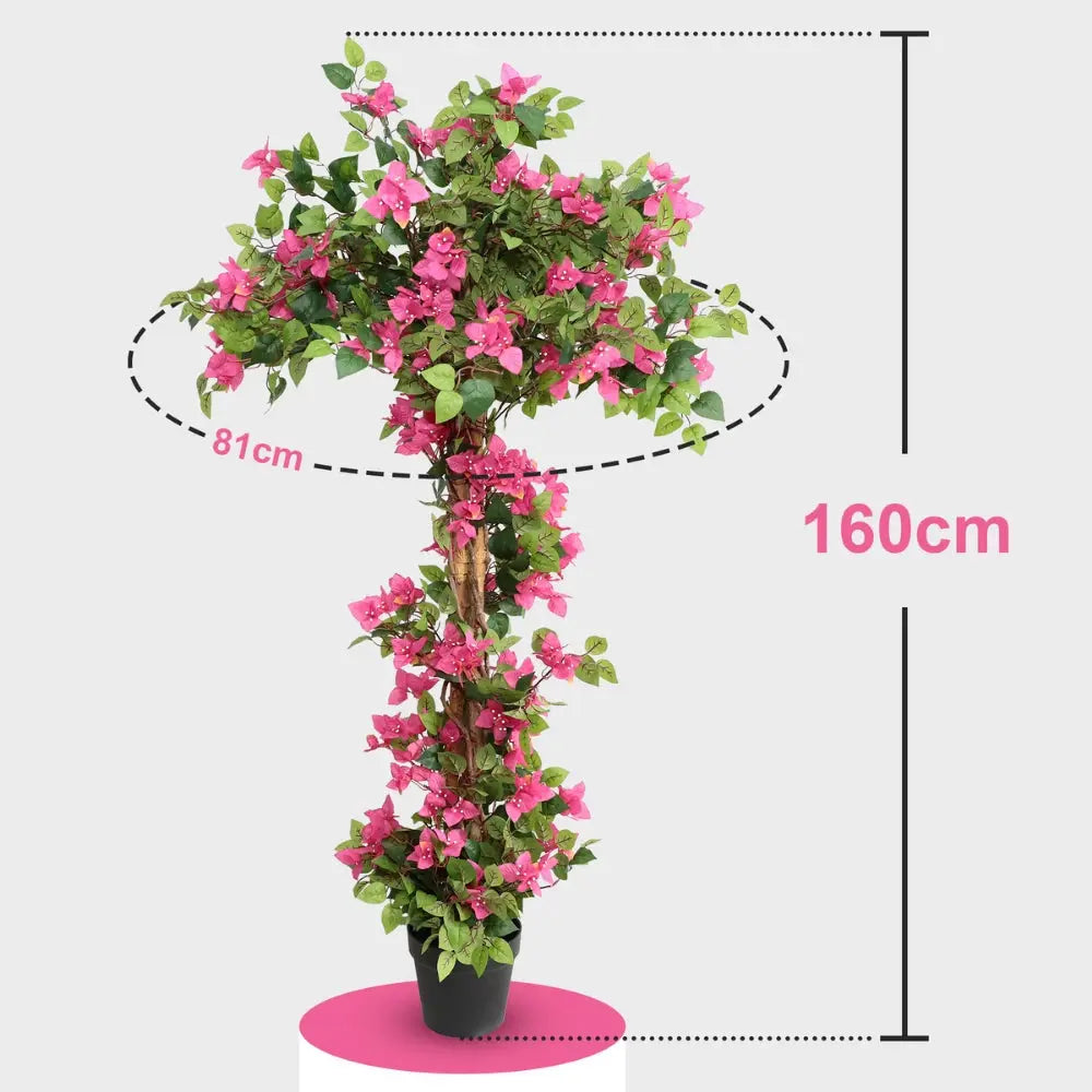 5.2 ft tall faux flowering tree