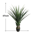 47 inch faux sansevieria in office corner near window providing low maintenance greenery for professional workspace