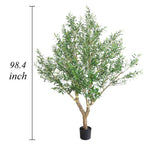 extra large artificial olive tree shipped in specialized packaging from USA warehouse for 98 inch height