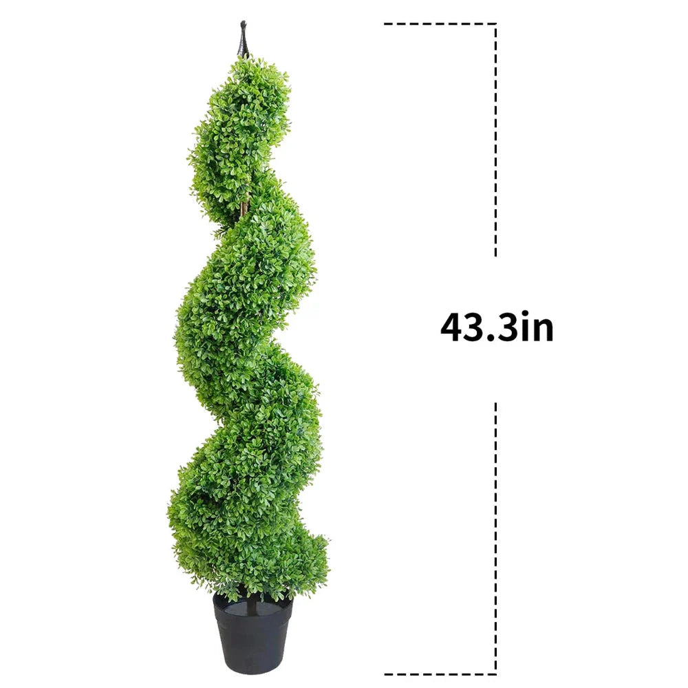 tall faux spiral trees with zero maintenance