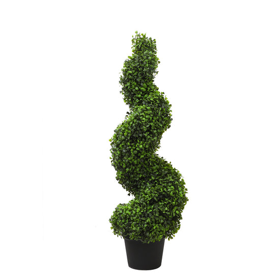 (set of 2) Artificial boxwood outdoor/indoor topiary tree 35&